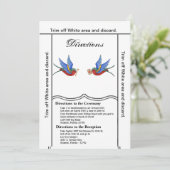 3.5x6 Routebeschrijving Kaart Traditionele Vogel T (Staand voorkant)