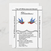 3.5x6 Routebeschrijving Kaart Traditionele Vogel T (Voorkant / Achterkant)