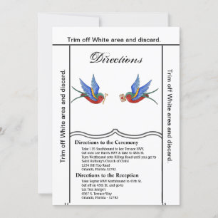 3.5x6 Routebeschrijving Kaart Traditionele Vogel T