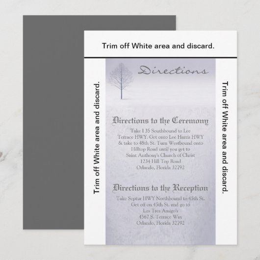 3.5x6 Routebeschrijving Kaart Winter Wonderland Tr (Voorkant / Achterkant)