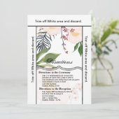 3.5x6 Routebeschrijving Kaart Witte Bloemen op Wit (Staand voorkant)