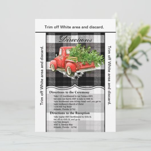 3.5x6 Routebeschrijving Kaart XMAS Truck Baffalo P (Staand voorkant)