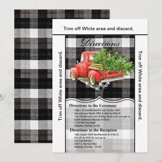 3.5x6 Routebeschrijving Kaart XMAS Truck Baffalo P (Voorkant / Achterkant)