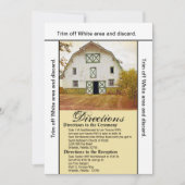 3.5x6 Routebeschrijving Kaart Zonsondergang Schuur (Voorkant)