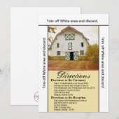 3.5x6 Routebeschrijving Kaart Zonsondergang Schuur (Voorkant / Achterkant)