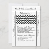 3.5x6 Routebeschrijving Kaart Zwart Glitter Chevro (Voorkant)