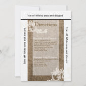 3.5x6 Routekaart Burlap Lace Land Western Kaart (Voorkant)