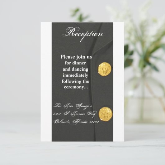 3.5x7 ONTVANGENDE Kaart MET DRUKGROENEN UNIFORM (Staand voorkant)