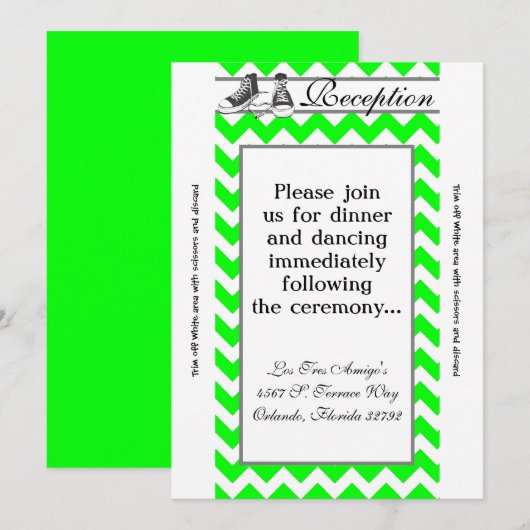 3.5x7 Ontvangkaart Teensneakers Chevron Kaart (Voorkant / Achterkant)