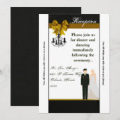 3.5x7 Ontvangstkaart ARMY Uniform Bruidegom Bruid Kaart (Voorkant / Achterkant)