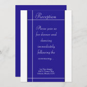 3,5x7 Ontvangstkaart Blauw & Wit Kaart (Voorkant / Achterkant)