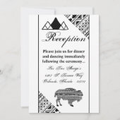 3.5x7 Ontvangstkaart Boho Buffalo Tribal Patroon B Kaart (Voorkant)