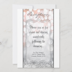 3.5x7 Ontvangstkaart Glamour Roze Glitters Kaart