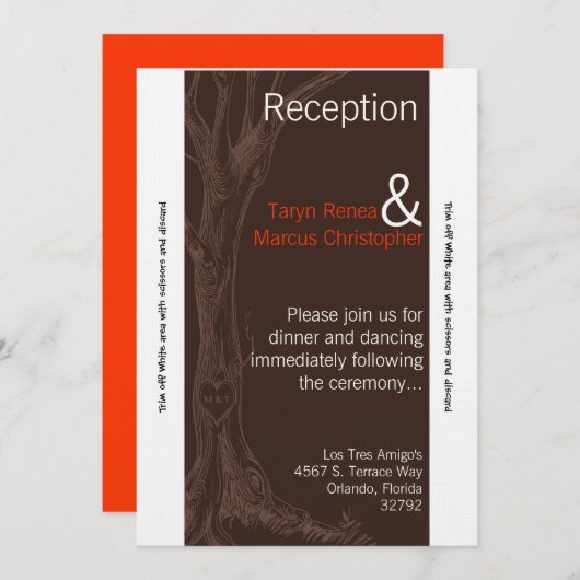 3.5x7 Ontvangstkaart Herfstboom Initiaal Kaart (Voorkant / Achterkant)