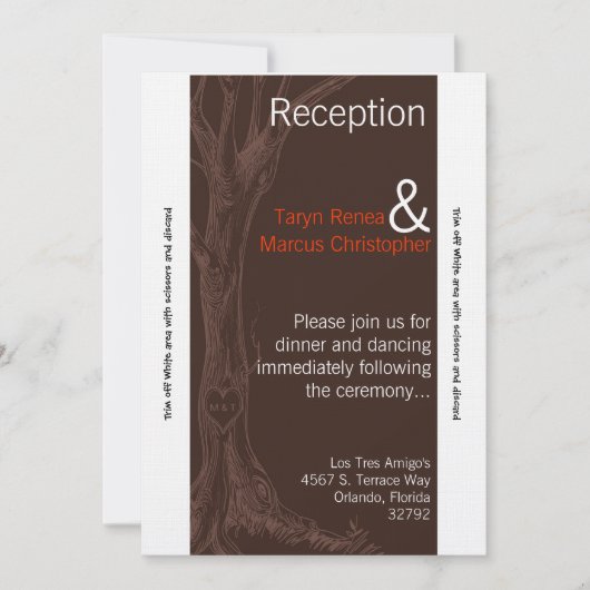 3.5x7 Ontvangstkaart Herfstboom Initiaal Kaart (Voorkant)