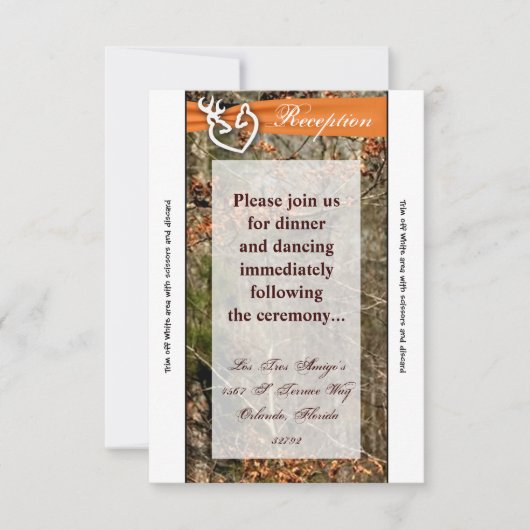 3.5x7 Ontvangstkaart Hertenstel Hind Doe Camo Kaart (Voorkant)