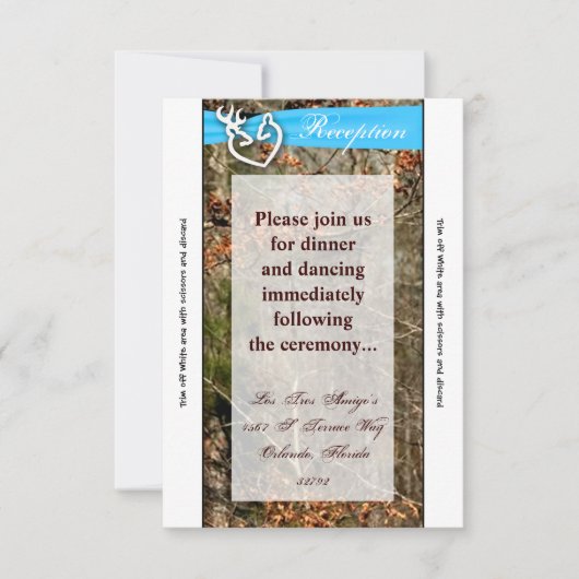 3.5x7 Ontvangstkaart Hertenstel Hind Hert Camo Kaart (Voorkant)