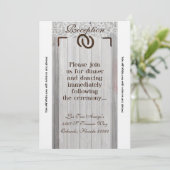 3.5x7 Ontvangstkaart Hoefijzers Hout Kaart (Staand voorkant)