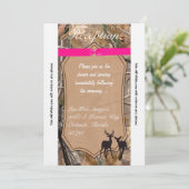 3.5x7 Ontvangstkaart Jagers Camo Camouflage Hert Kaart (Staand voorkant)