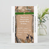 3.5x7 Ontvangstkaart Jagers Camo Camouflage Hert Kaart (Staand voorkant)