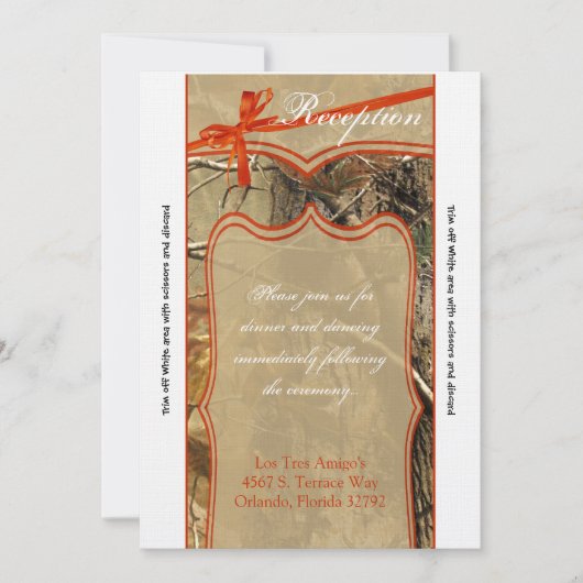 3.5x7 Ontvangstkaart Jagers Camoflouge Kaart (Voorkant)