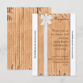 3.5x7 Ontvangstkaart Kartonnen Klep Witte Lint Kaart (Voorkant / Achterkant)