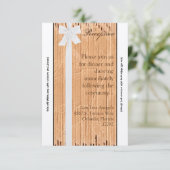 3.5x7 Ontvangstkaart Kartonnen Klep Witte Lint Kaart (Staand voorkant)