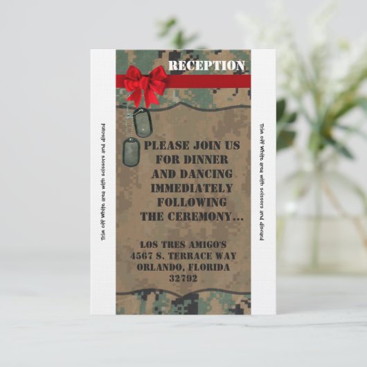 3.5x7 Ontvangstkaart Mariene DIGITALE PRINT Ongevo Kaart (Staand voorkant)