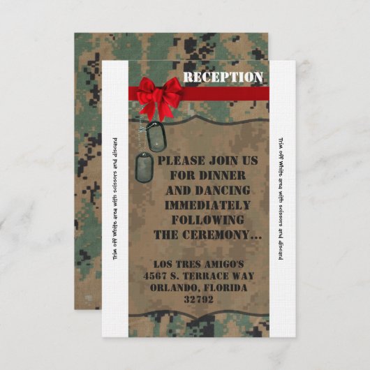 3.5x7 Ontvangstkaart Mariene DIGITALE PRINT Ongevo Kaart (Voorkant / Achterkant)