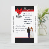 3.5x7 Ontvangstkaart Marine Afrikaanse Uniform Bru Kaart (Staand voorkant)