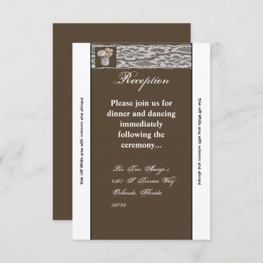 3.5x7 Ontvangstkaart Metselwerkpotten met Rozen Informatiekaartje (Voorkant / Achterkant)