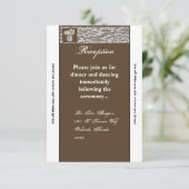 3.5x7 Ontvangstkaart Metselwerkpotten met Rozen Informatiekaartje (Staand voorkant)