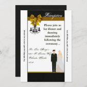 3.5x7 Ontvangstkaart MILITAIR Uniform Bruidegom Br Kaart (Voorkant / Achterkant)