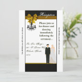 3.5x7 Ontvangstkaart MILITAIRE Uniform Bruidegom B Kaart (Staand voorkant)