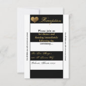 3.5x7 Ontvangstkaart Modern Streep Zwart Wit Con Kaart (Voorkant)