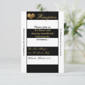 3.5x7 Ontvangstkaart Modern Streep Zwart Wit Con Kaart (Staand voorkant)