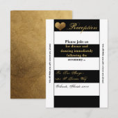 3.5x7 Ontvangstkaart Modern Streep Zwart Wit Con Kaart (Voorkant / Achterkant)