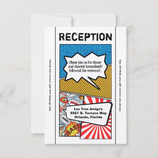 3.5x7 Ontvangstkaart Stripboek Pop Art Koppel Kaart (Voorkant)