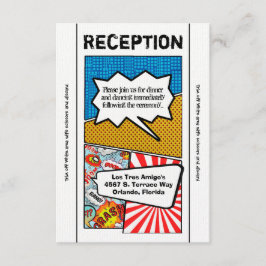 3.5x7 Ontvangstkaart Stripboek Pop Art Koppel Kaart