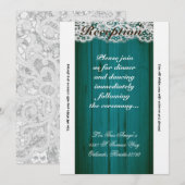 3,5x7 Ontvankaart Teal Hout Kaart (Voorkant / Achterkant)