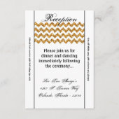 3.5x7 Ontvartingskaart Gouden Glitter Chevron Stre Informatiekaartje (Voorkant)