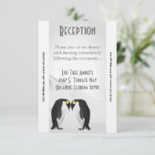 3.5x7 Ontvartingskaart Land Pinguïn Partner voor h Kaart (Staand voorkant)