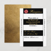 3.5x7 Ontvartingskaart Modern Streep Zwart Wit Con Kaart (Voorkant / Achterkant)