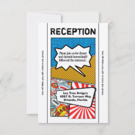 3.5x7 Ontvartingskaart stripboek Pop Art Koppel Kaart