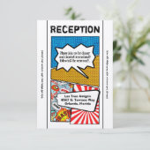 3.5x7 Ontvartingskaart stripboek Pop Art Koppel Kaart (Staand voorkant)