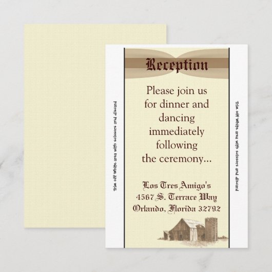 3.5x7 Opvang Kaart  Boerderij landbarrière (Voorkant / Achterkant)