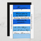 3.5x7 Opvang Kaart Ombre Stripe Blue Line Fade (Voorkant / Achterkant)