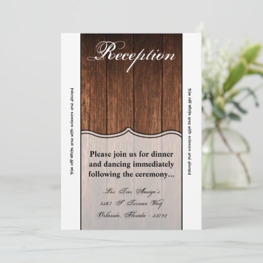 3.5x7 Opvangkaart Barn Wood Land Rustin Kaart (Staand voorkant)