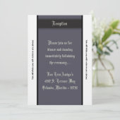 3.5x7 Opvangkaart - Zwarte Stropdas-affaire Kaart (Staand voorkant)