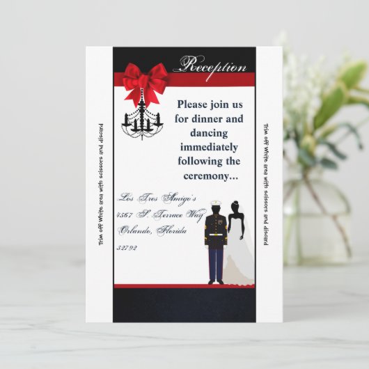 3.5x7 Receptie Kaart (Staand voorkant)